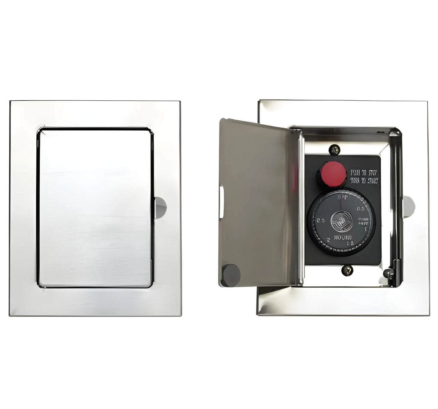 E-Stop Timer Compartment, Stainless Steel