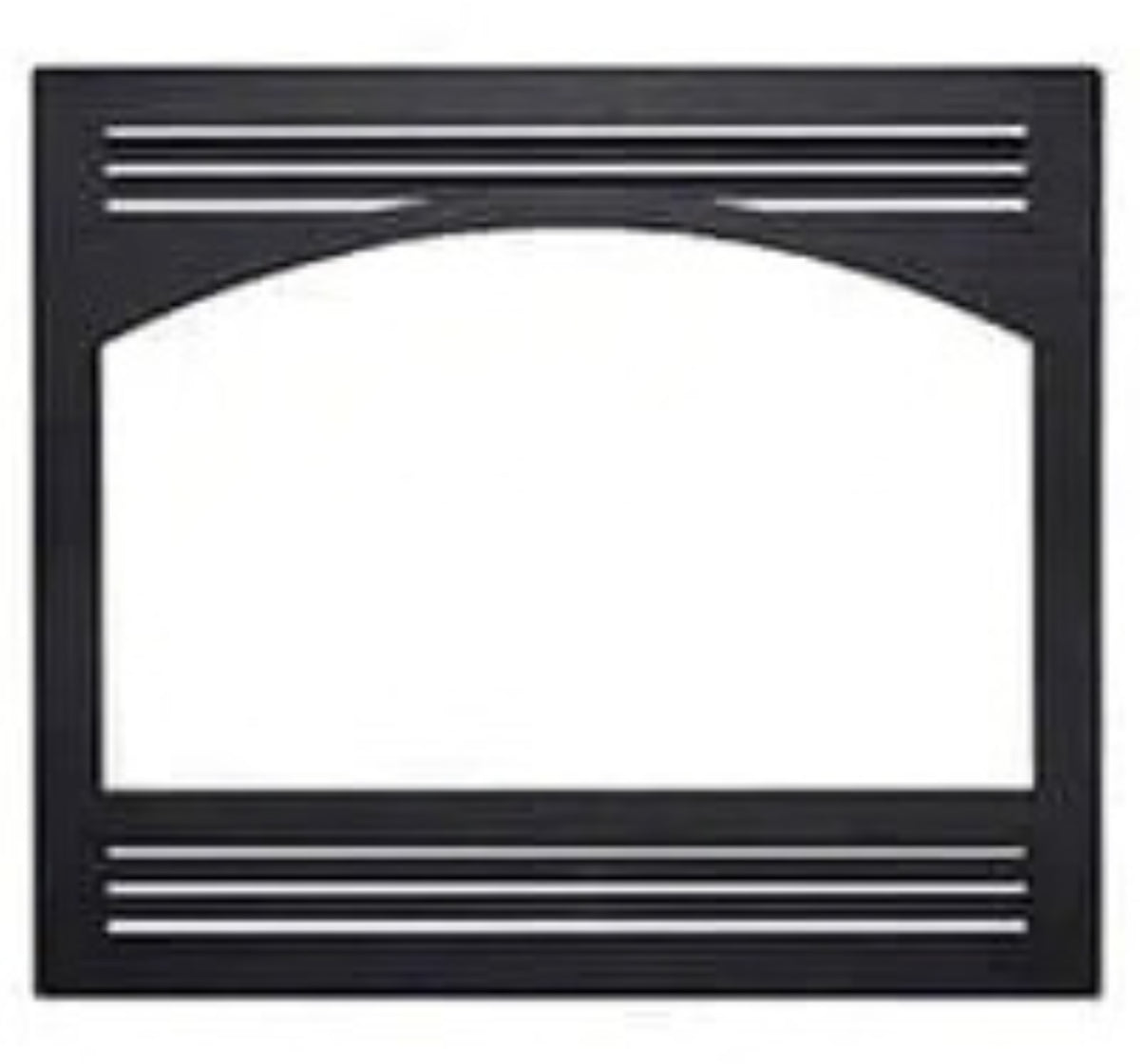 Superior Black Louvered Facade With Arched Opening for WCT4920 Wood Burning Fireplace
