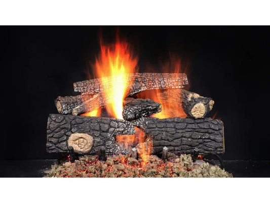 Fireside Realwood 18" 8-Piece Refractory Cement Vented Gas Log Set