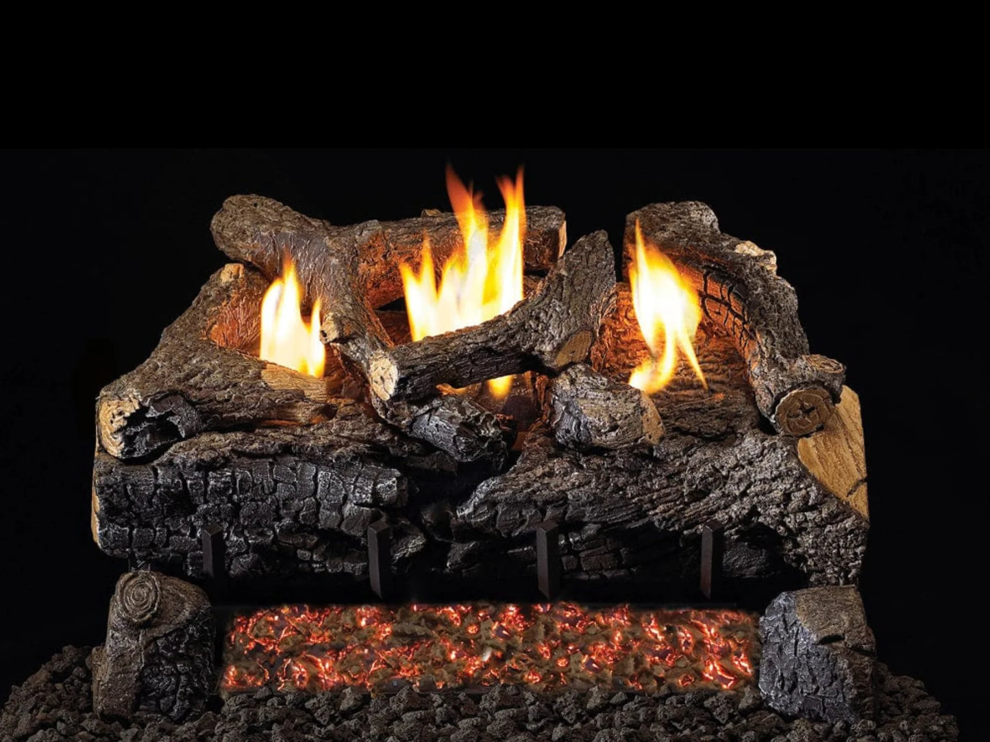 Real Fyre 30" Evening Fyre Charred Vent-Free Gas Log Set