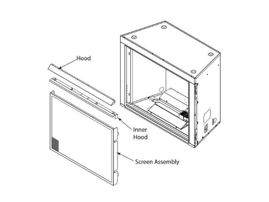 ODCOUG-36SCN Framed Mesh Hang-On Screen for Courtyard 36" Gas Fireplace
