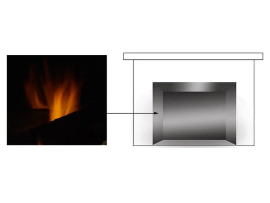 Reflective Black Glass Interior Panels for Quartz Platinum 36" Gas Fireplace