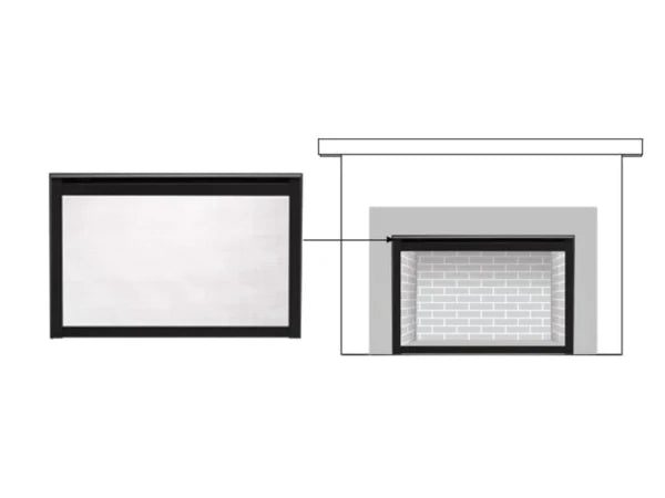 Majestic Black Inside Fit Screen Front for Jasper, Ruby and Trilliant 35" Gas Fireplace Inserts