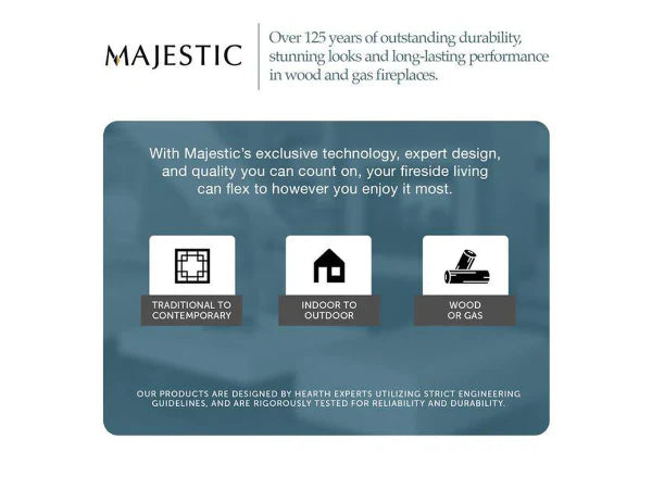 Majestic JADE42IL-B Jade 42" Linear Contemporary Direct Vent Propane Gas Fireplace with IntelliFire Touch Ignition System