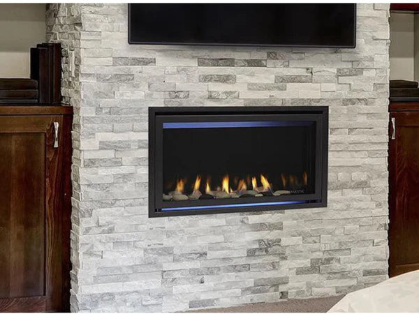 Majestic JADE42IL-B Jade 42" Linear Contemporary Direct Vent Propane Gas Fireplace with IntelliFire Touch Ignition System