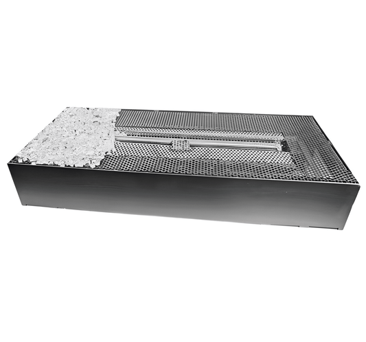 Grand Canyon Bedrock Linear Built-In Natural Gas or Propane Glass Burner with Electronic Ignition