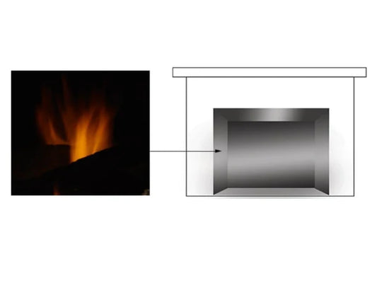 Reflective Black Traditional Glass Liner Kit for Ruby and Trilliant 35" Gas Fireplace Inserts