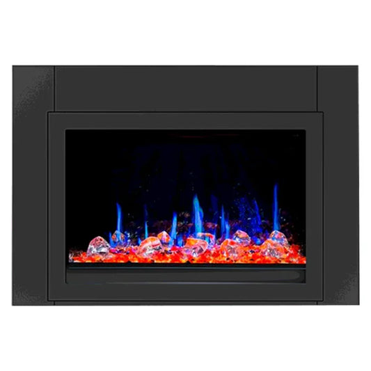 Litedeer Homes LiteStar 38" Crystal Pebble Smart Electric Fireplace Inserts With App Diamond-like Crystal