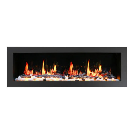 Litedeer 58" Latitude II Push-In Contemporary Smart Linear Vent-Free Built-In Electric Fireplace
