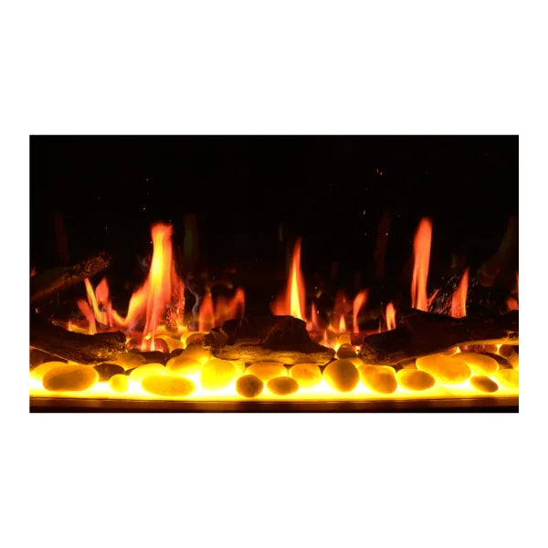 Litedeer Homes Gloria II 58" Silver Seamless Push-in Electric Fireplace