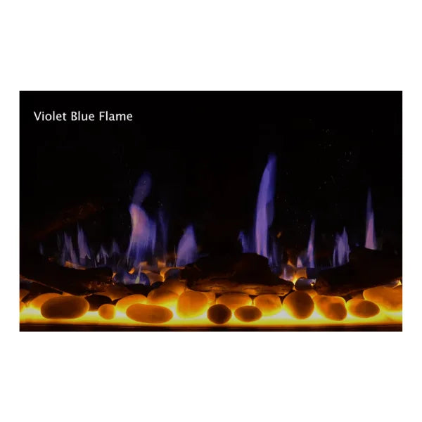 Litedeer Homes Gloria II 58" Silver Seamless Push-in Electric Fireplace