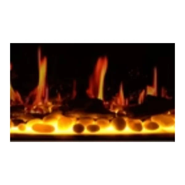 Litedeer Homes Gloria II 58" Silver Seamless Push-in Electric Fireplace