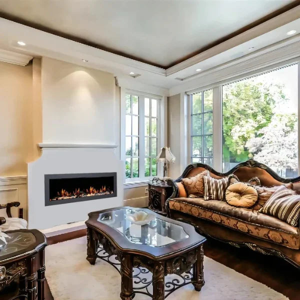 Litedeer Gloria II 68" Seamless Push-in Electric Smart Linear Vent-Free Built-In Electric Fireplace