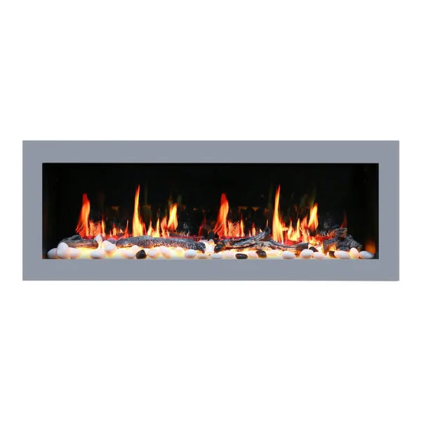 Litedeer Gloria II 68" Seamless Push-in Electric Smart Linear Vent-Free Built-In Electric Fireplace