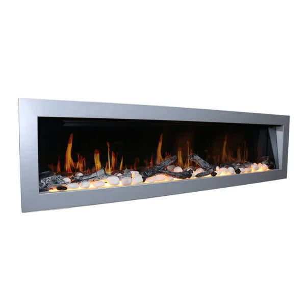 Litedeer Gloria II 68" Seamless Push-in Electric Smart Linear Vent-Free Built-In Electric Fireplace