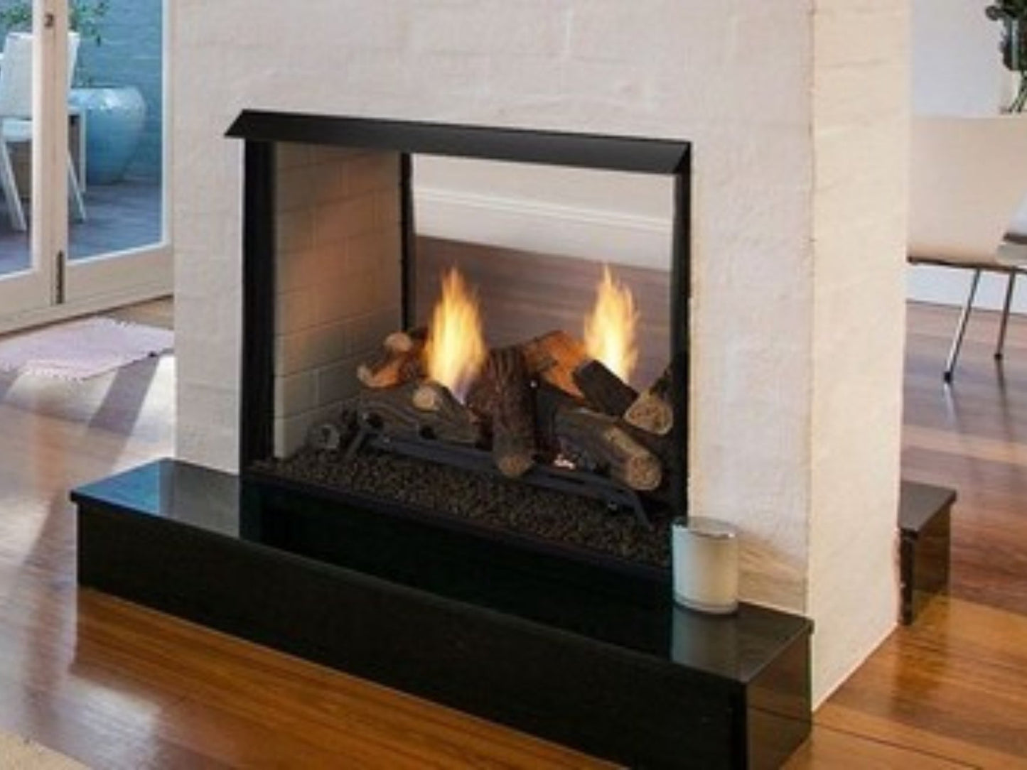 Lo-Rider 36" See-Thru Clean Face Vent Free Firebox with Traditional Refractory Firebrick
