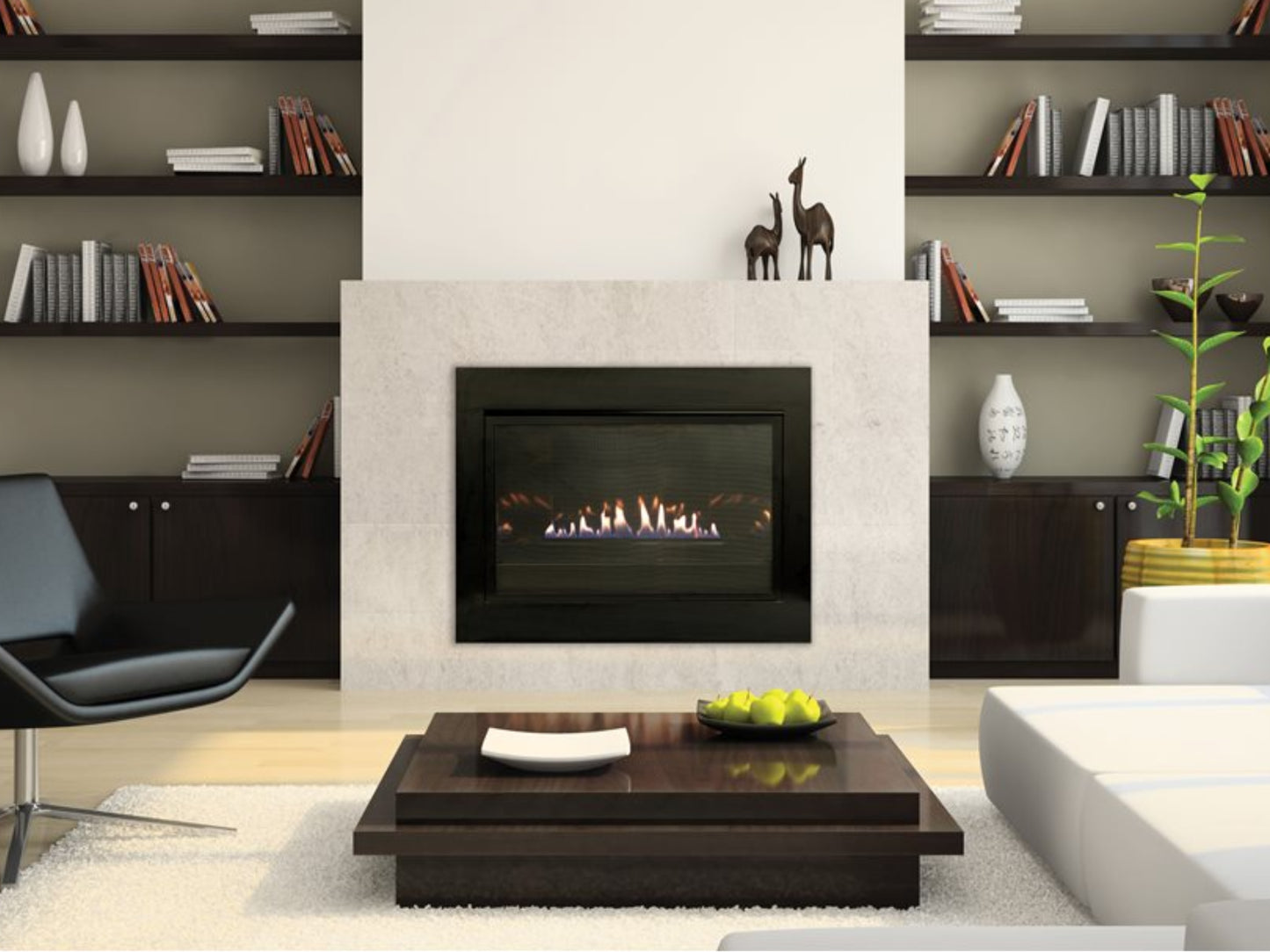 Empire White Mountain Hearth Loft 20" Vent Free Small Propane Gas Fireplace Insert with Millivolt Control and On/Off Switch