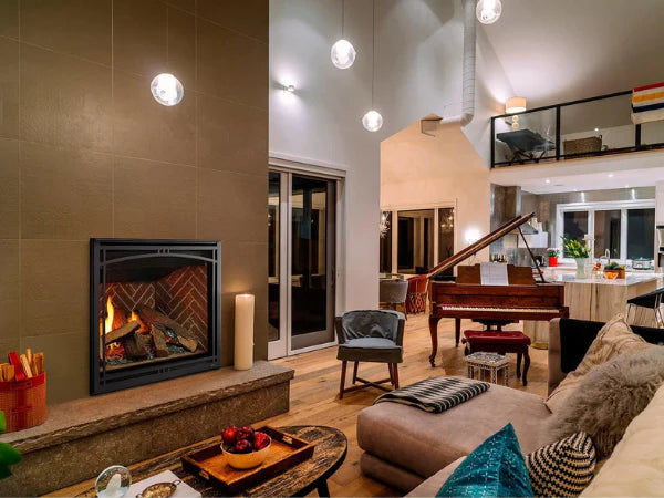 Majestic Meridian 42" Traditional Top/Rear Direct Vent Natural Gas Fireplace with IntelliFire Touch ignition System