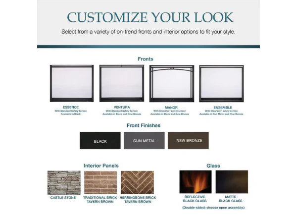 Majestic Meridian 42" Traditional Top/Rear Direct Vent Natural Gas Fireplace with IntelliFire Touch ignition System