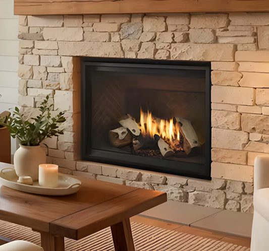 Majestic Meridian 36" Traditional Top/Rear Direct Vent Liquid Propane Fireplace with IntelliFire Touch ignition System