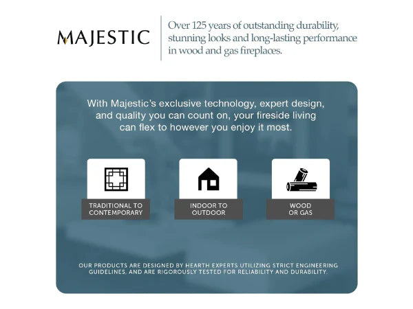 Majestic Mercury 32" Traditional Direct Vent Natural Gas Fireplace with Intellifire Ignition System