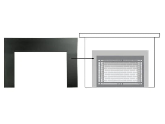 37" Medium New Bronze Metal Surround for Jasper, Ruby and Trilliant 25" Gas Fireplace Inserts