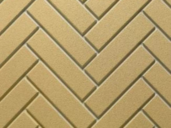 Yellow Herringbone Molded Brick Panels for Ashland 42" Wood Burning Fireplace