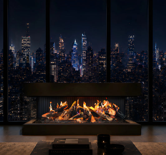 Amantii Signature MULTIVIEW-HOLO 40/55/75 Inch Built-In Electric 3-Sided Holographic Fireplace