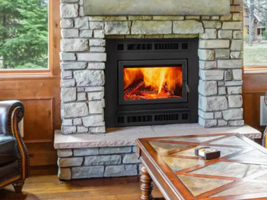 Mission Classic Black Rectangular Front for Pioneer III Wood Burning Fireplace