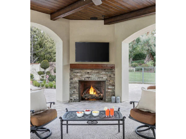 Majestic Courtyard 36" Traditional Outdoor Vent Free Natural Gas Fireplace with Traditional Stacked Concrete Refractory and IntelliFire Ignition System