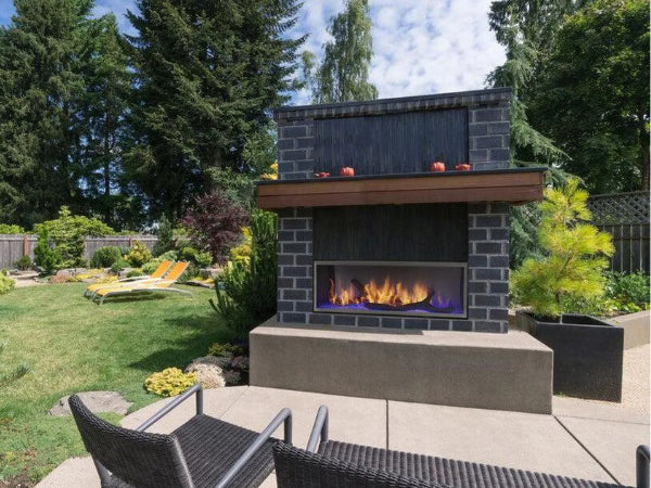 Lanai 48" Linear Contemporary Outdoor Vent Free Natural Gas Fireplace with Single-Sided IntelliFire Ignition System