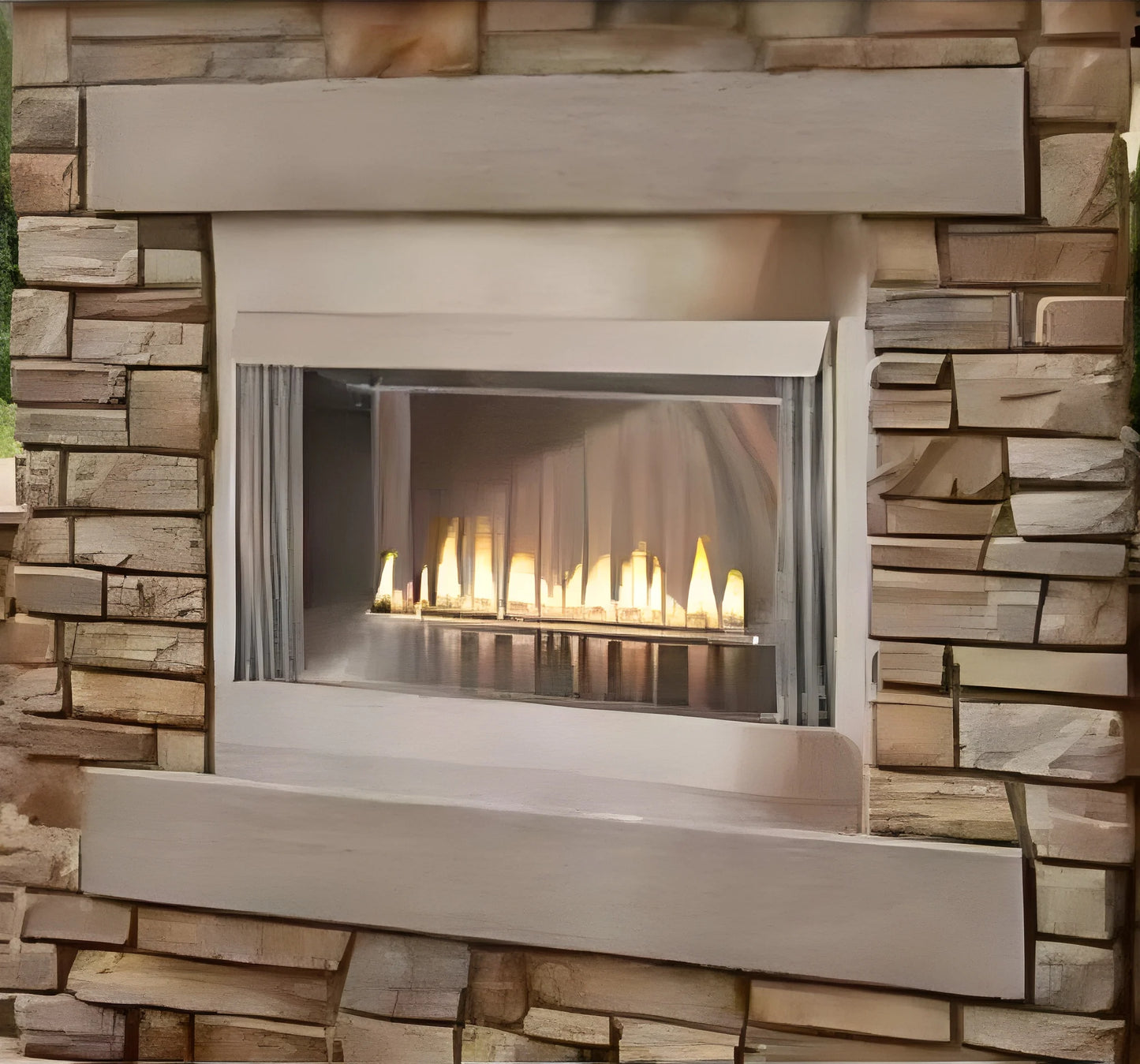 Empire Hearth Carol Rose Coastal 36" Premium Outdoor Firebox with Stainless Steel Flush Front Refractory Liner