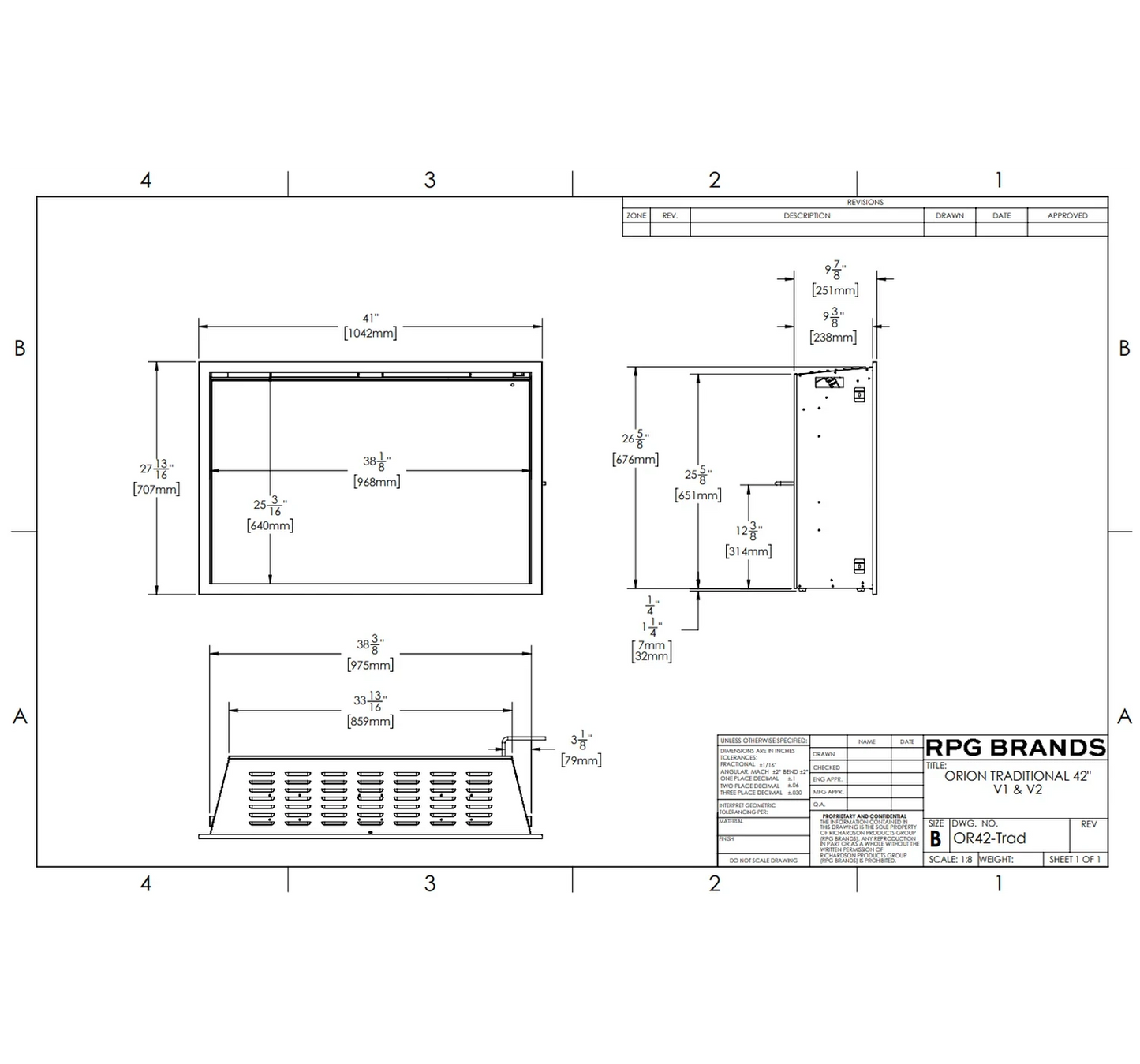 Modern Flames Orion V2 Traditional 42" Heliovision Virtual Smart Built-In Electric Fireplace Insert