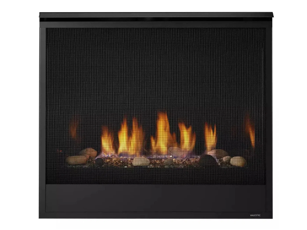 Majestic Quartz 42" Traditional Top/Rear Direct Vent Natural Gas Fireplace with IntelliFire Touch Ignition System