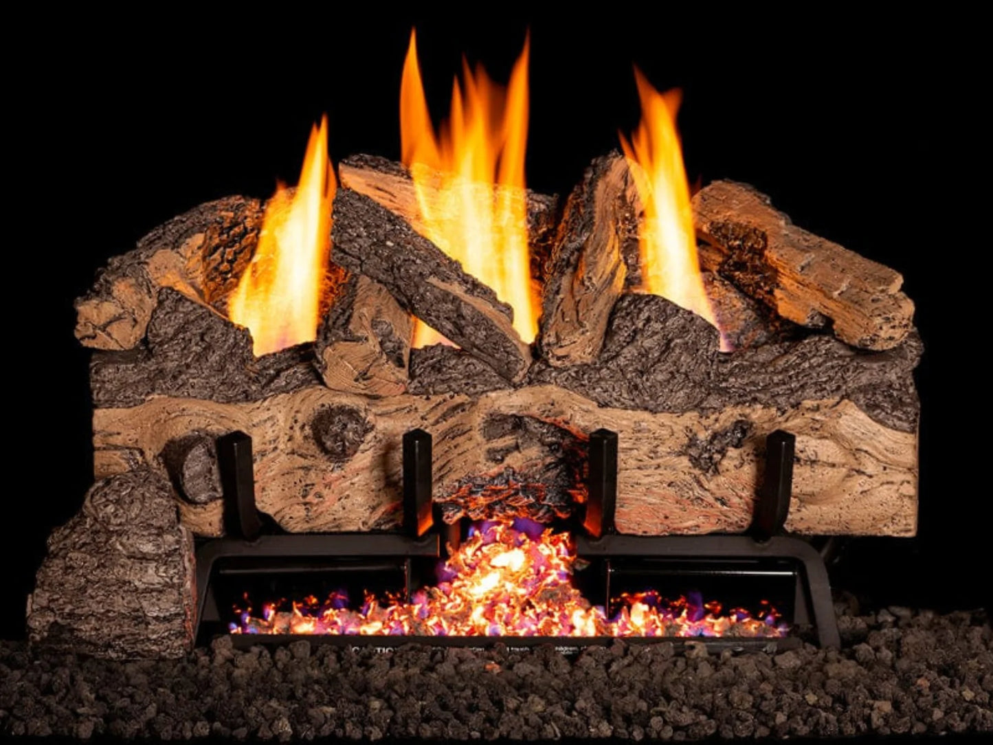 Real Fyre Charred Gnarled Split 30" Vent-Free Single View Gas Logs