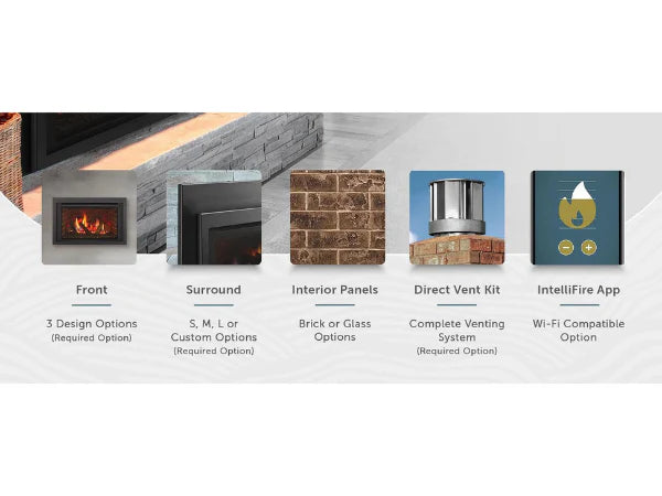 Majestic Ruby 35" Traditional Direct Vent Propane Gas Fireplace Insert with IntelliFire Touch Ignition System
