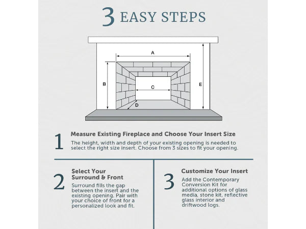Majestic Ruby 35" Traditional Direct Vent Propane Gas Fireplace Insert with IntelliFire Touch Ignition System
