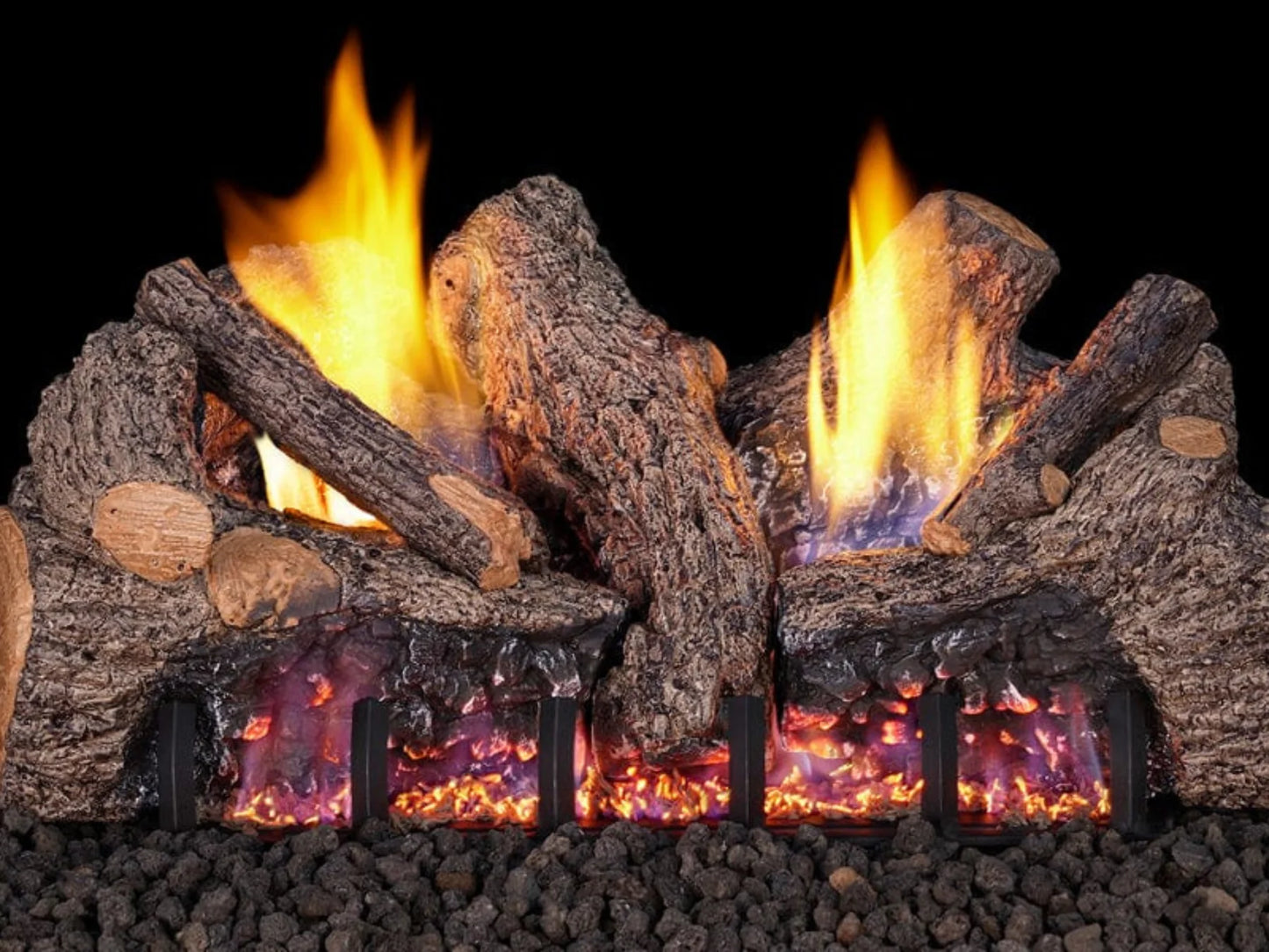 Real Fyre Foothill Oak 30″ Vent-Free Gas Log Set for Simgle View Fireplace