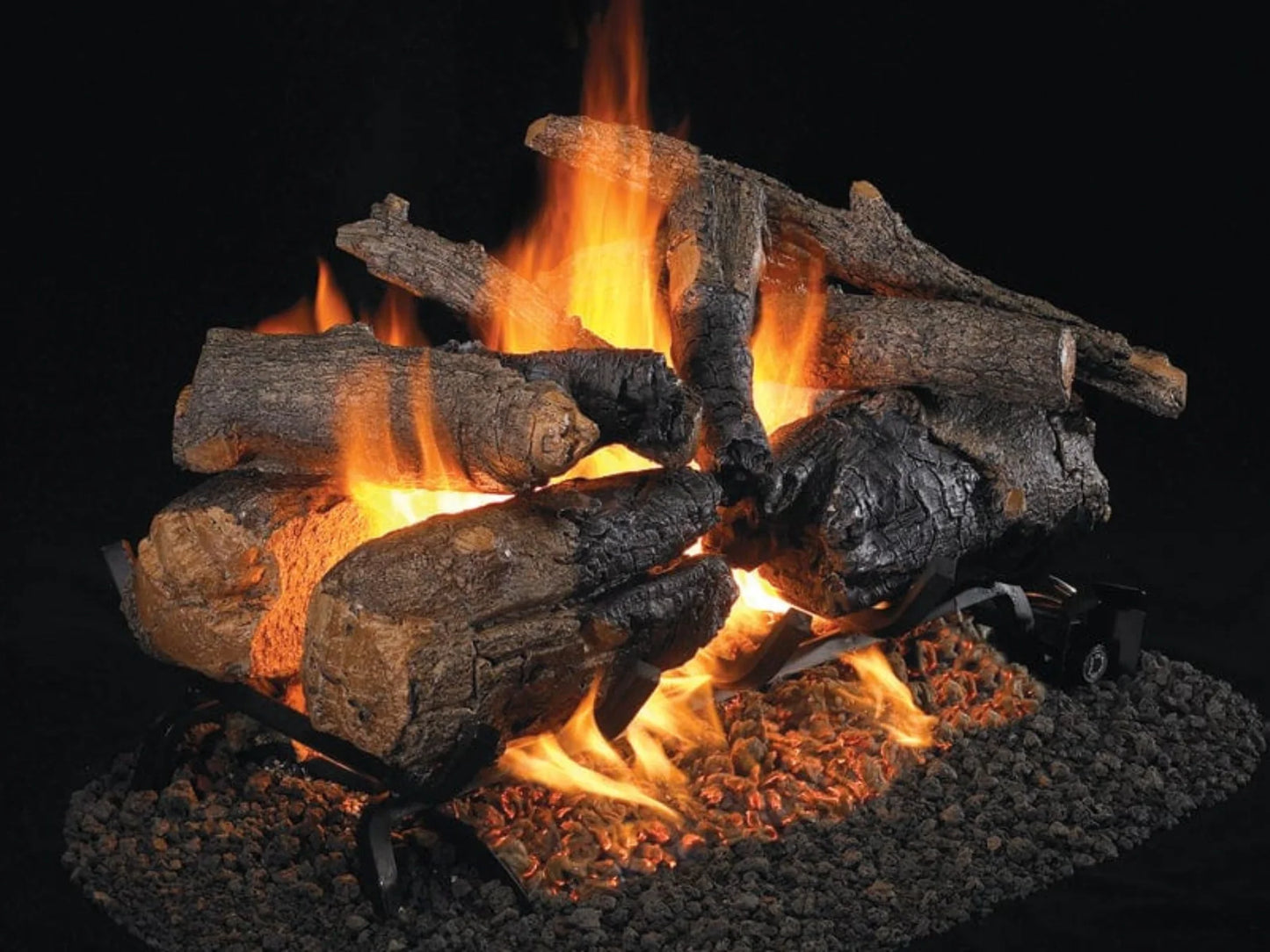 Real Fyre Charred American Oak 24" See-Thru Vented Gas Log Set