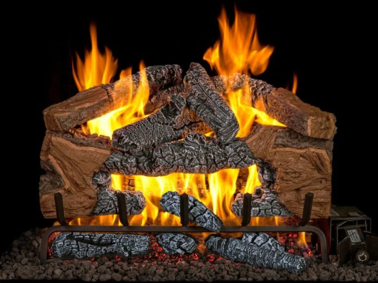 Real Fyre Charred Cinder Split 30" Vented Gas Log Set