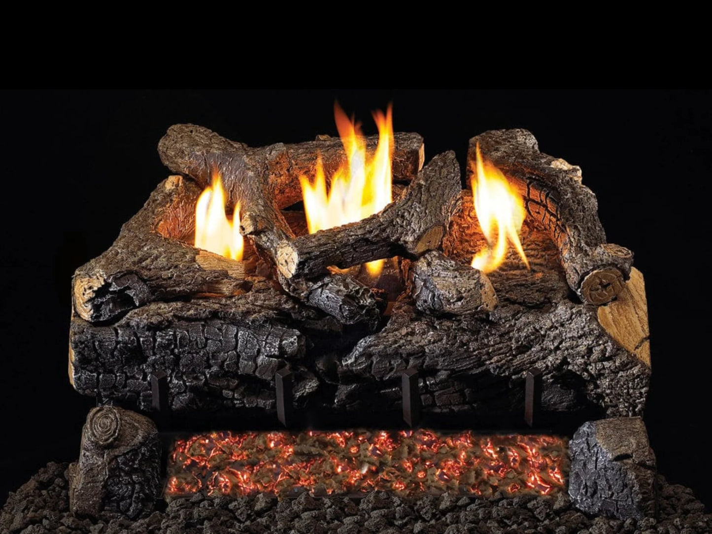 Real Fyre 16/18" Evening Fyre Charred See-Thru Vent-Free Gas Log Set
