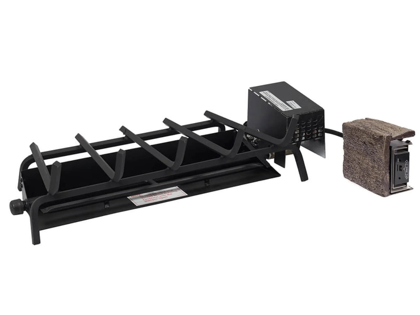 Real Fyre G45 Signature 16/19″ Direct Vent Triple T Natural Gas Burner Systems w/ Heavy Duty Grate