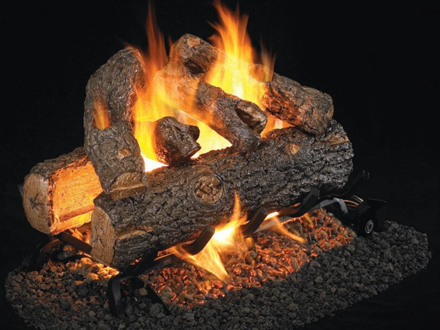 Real Fyre Split Oak Designer Plus 18" Direct Vent See-Thru Gas Log Set