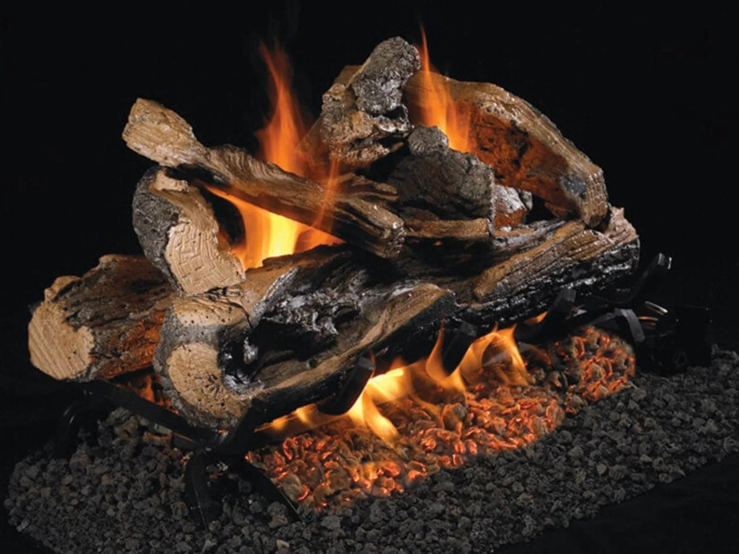 Real Fyre Designer 30" Rugged Split Oak See-Thru Direct Vent Gas Log Set