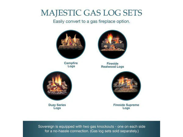 Majestic Sovereign 42" Heat Circulating Traditional Wood Burning Fireplace