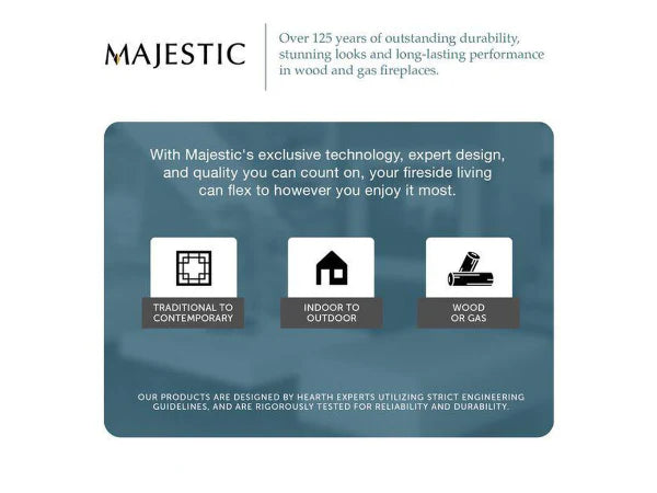 Majestic Sovereign 42" Heat Circulating Traditional Wood Burning Fireplace