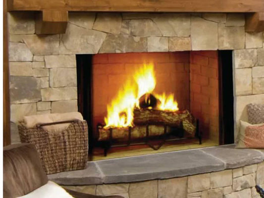 Biltmore 50" Radiant Traditional Wood Burning Fireplace with Herringbone Brick Pattern