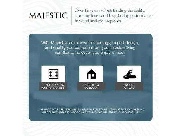 Biltmore 42" Radiant Traditional Wood Burning Fireplace with Traditional Brick Pattern