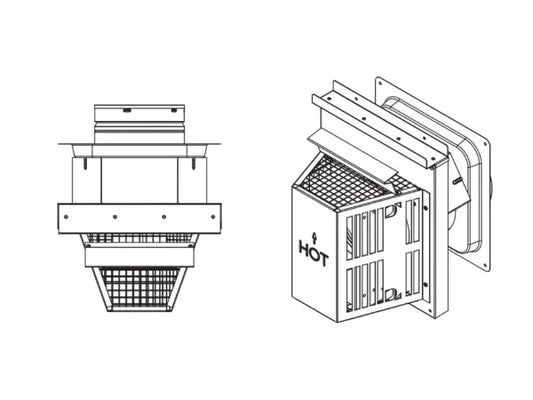 Horizontal High Wind Trapezoid Termination Cap with Firestop