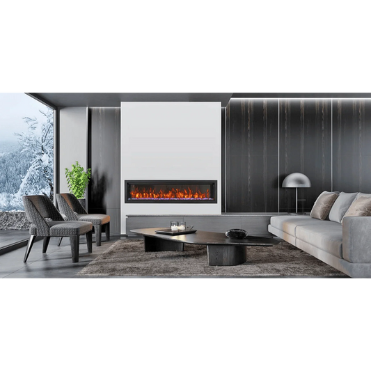 Symmetry Xtra Tall Bespoke 100" Indoor Outdoor Built-In Smart Electric Fireplace